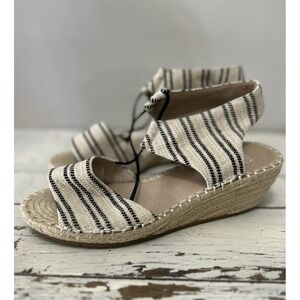 Eileen Fisher Agnes Espadrille Wedge Sandals Open Toe Braided Jute Slip On Sz 8